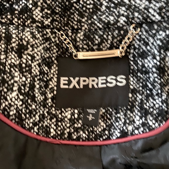 Express womens coat ploy/wool blend with gold trimmed buttons size small - Picture 7 of 14